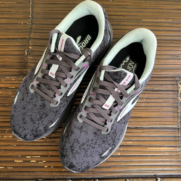 Brooks Adrenaline GTS Black and Purple Women's Size 9 Sneakers Running Walking - Picture 3 of 10